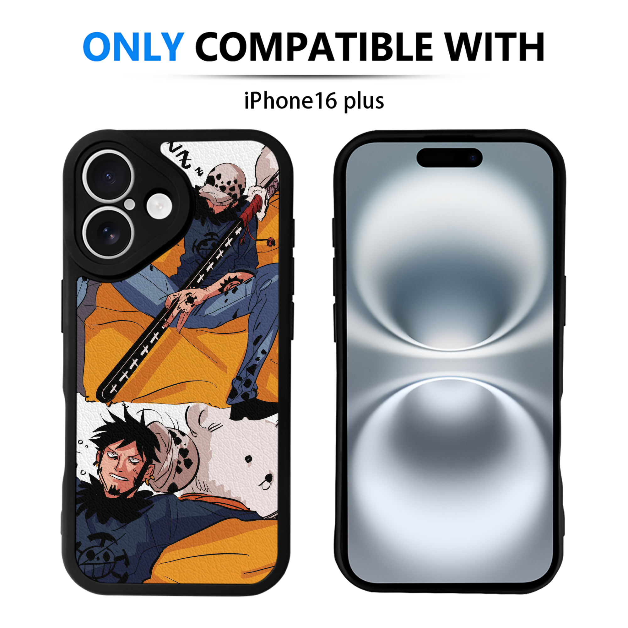 （画像用） ワンピース ONE PIECE 【iPhone 16シリーズ対応】シリコンスマホケース（レザー調） 材質：シリコン
